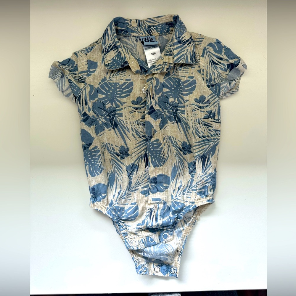 Little lad dress shirt onesie 3-6 months